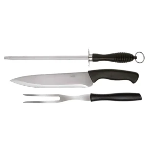 0045|Set Asado 3 Piezas Cuchillo, Tenedor y Silla